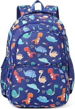 CLUCI Kids Backpack for Boys Bookbags Preschool Toddler Daycare School Bag Elementary Kindergarten Lightweight Waterproof Bluey Backpack Dinosaurs