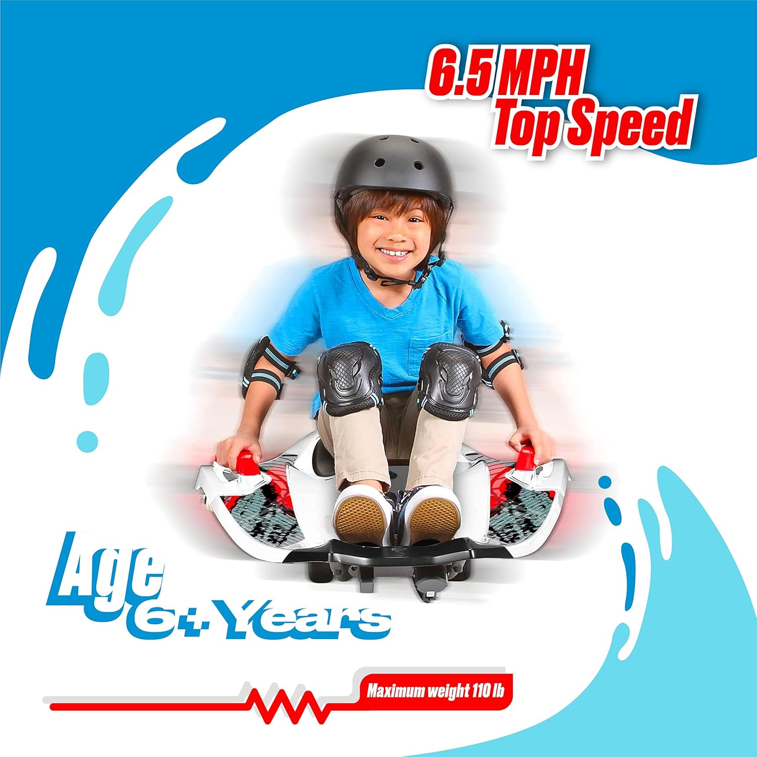 Rollplay Nighthawk Electric Ride On Toy for Ages 6 & Up with 12V 7AH Rechargeable Battery, Side Handlebars for Steering, Tall Rear Safety Flag, and a Top Speed of 6.5 MPH, White