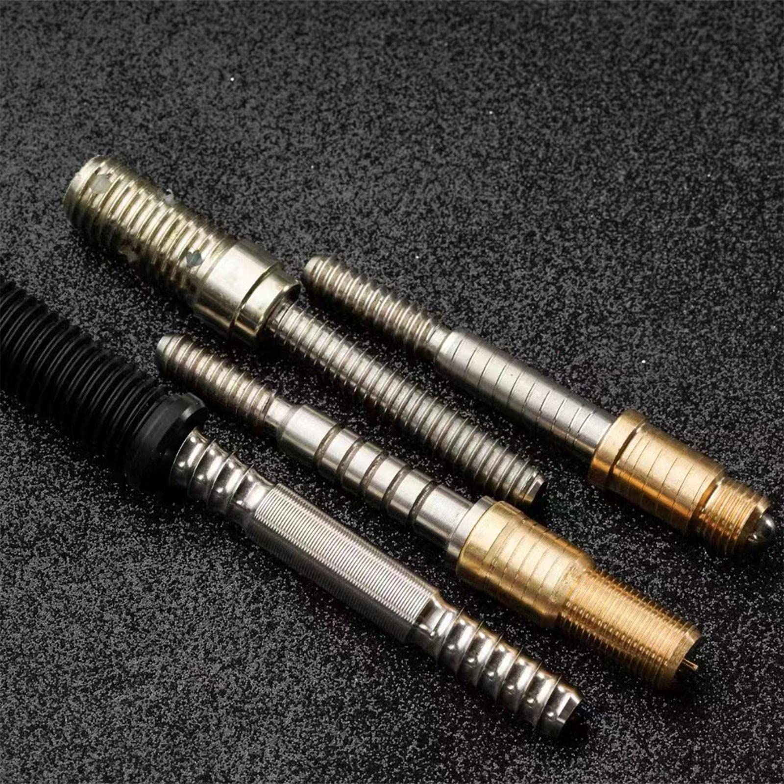 rockible Billiards Pool Cue Joint Pin Insert Pool Cue Joint Screws, Part Accessory, Durable Lightweight Easy Install Stainless Steel Shaft Fittings, for 3/8 * 8 Radial Pin