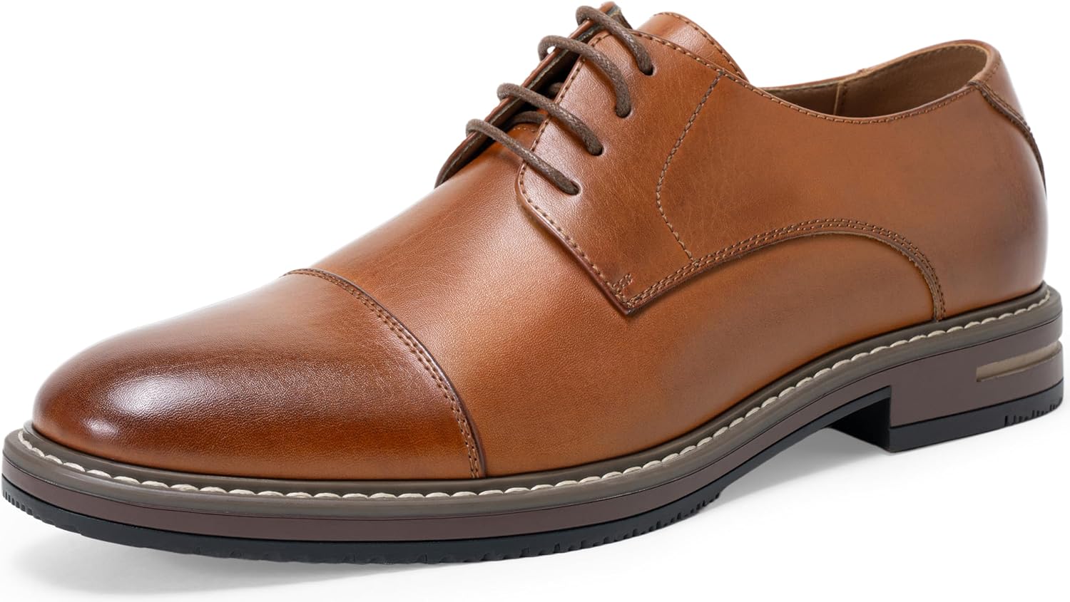 Jousen Men's Dress Shoes Cap Toe Formal Oxfords for Men Business Lace Up Casual Shoes