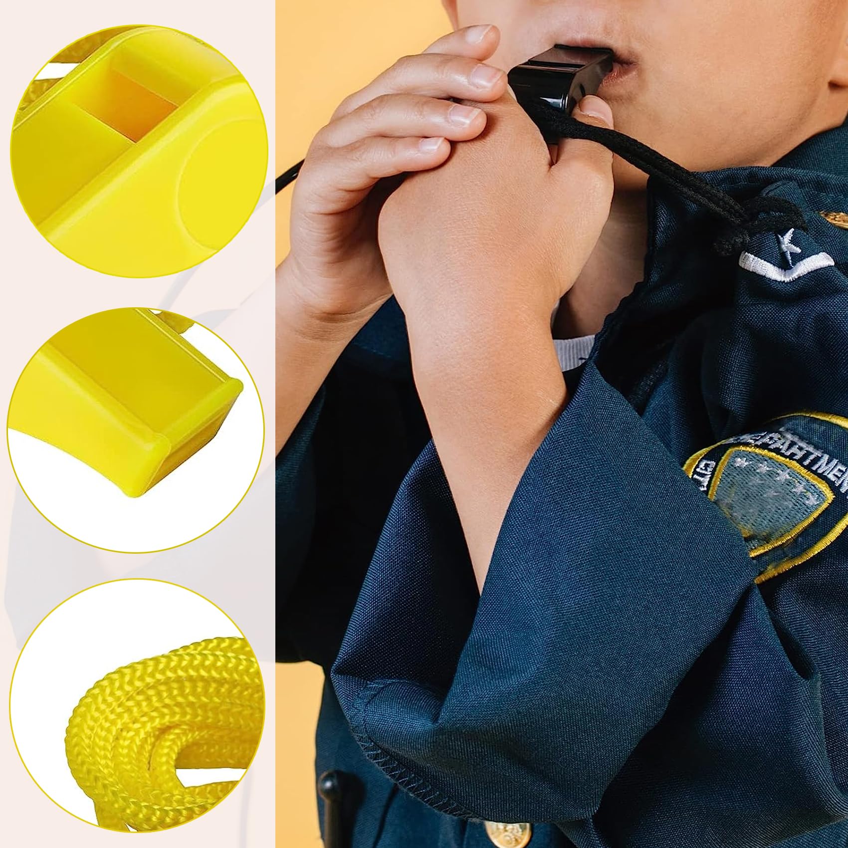 2 Fischietti In Plastica Con Cordino - Suono Forte, Per Allenatori, Arbitri E Emergenze - Foto 11