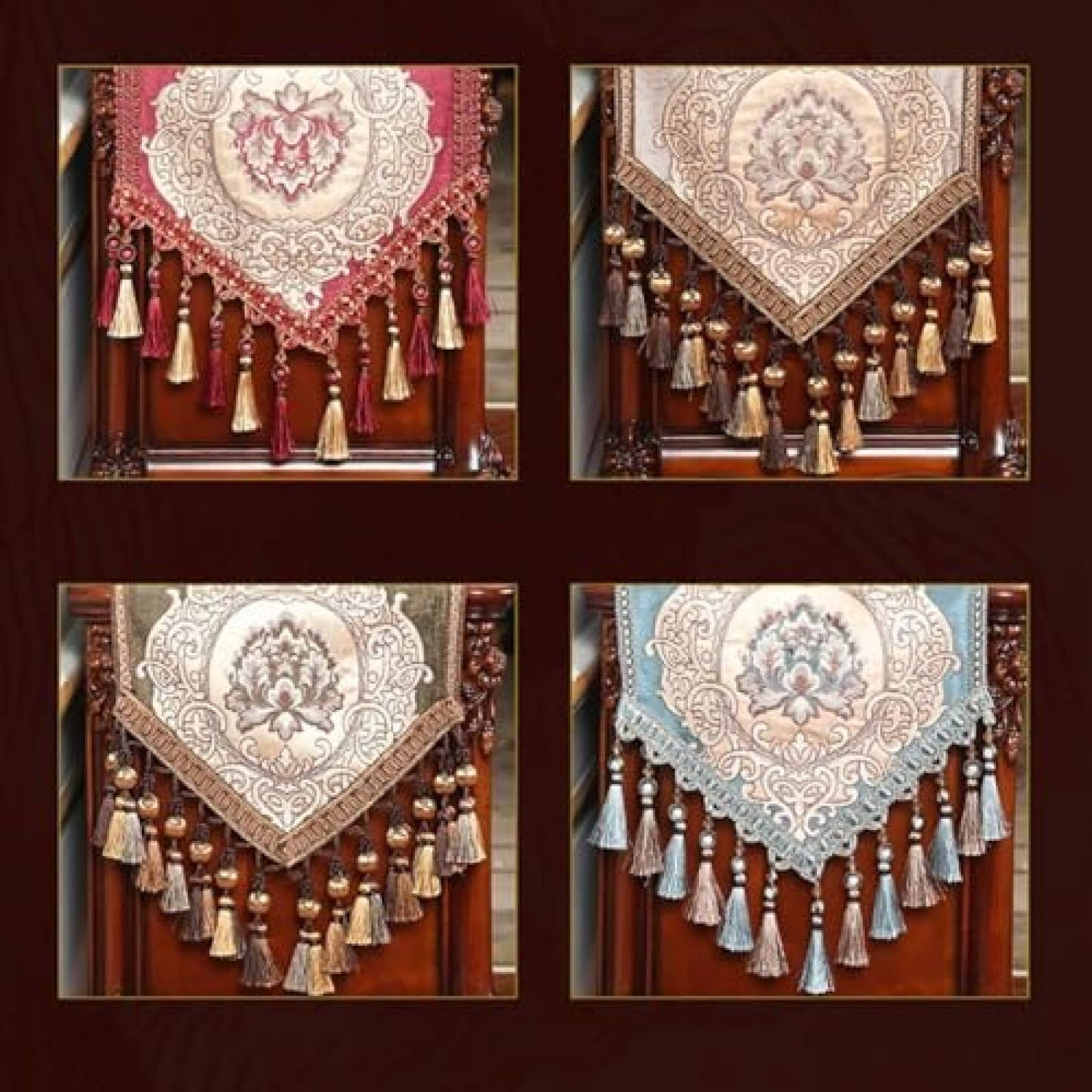 Runner Ricamati All'ingrosso Con Paillettes (35 * 200 Cm) (Rood 35 * 240 Cm),Beige,35 * 180 Cm
