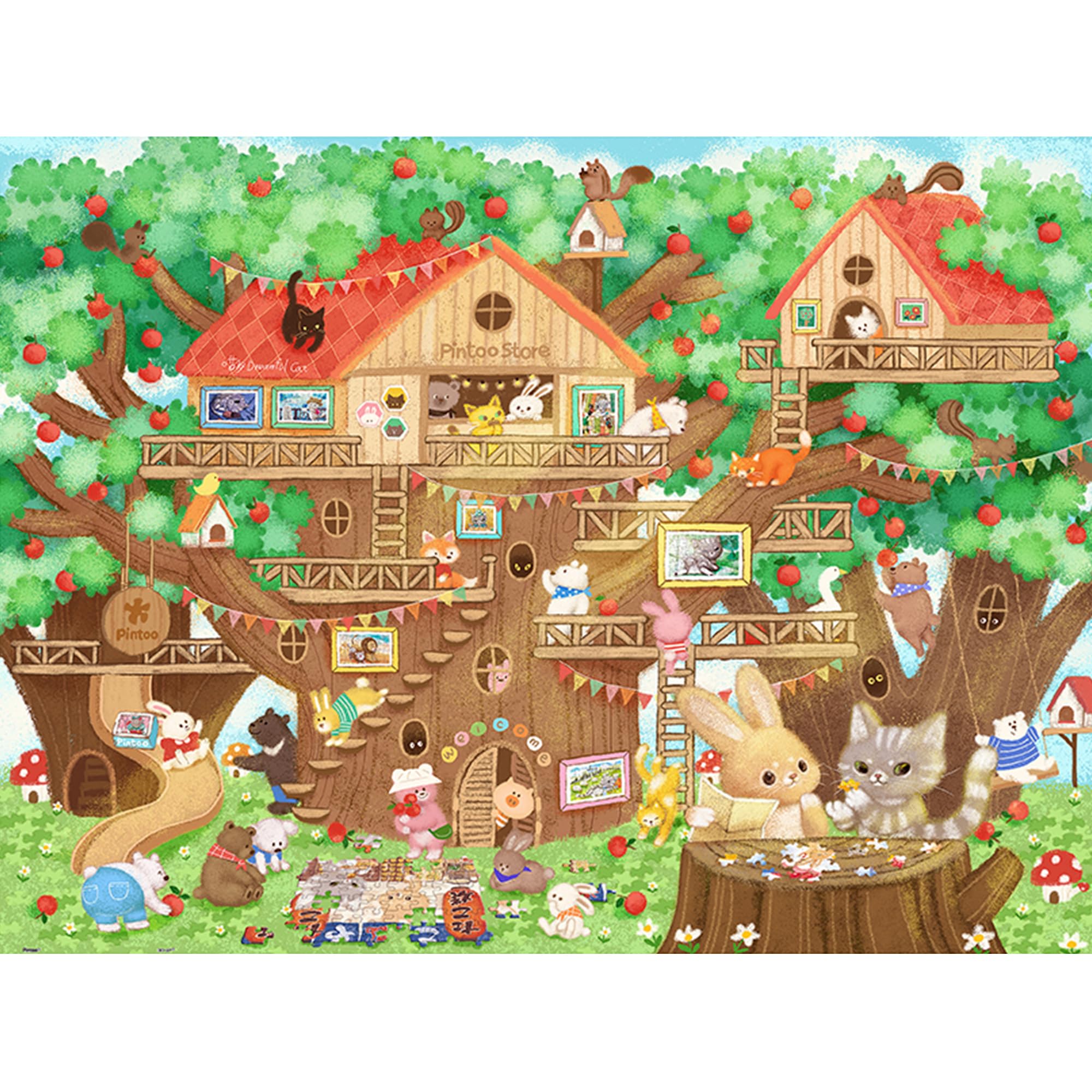 Amazon | ピントー(Pintoo) 1200ピース プラ製ジグソーパズル【喵伊＿