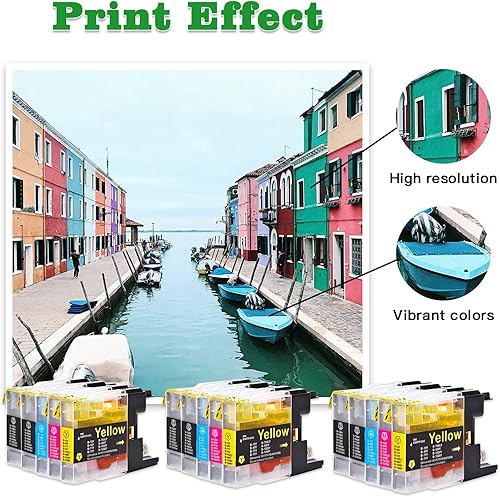 Miniatura 6 de GREENARK Cartucho de tinta de repuesto compatible para Brother LC75 LC71XL de alto rendimiento para Brother MFC-J280W MFC-J425W MFC-J6510DW