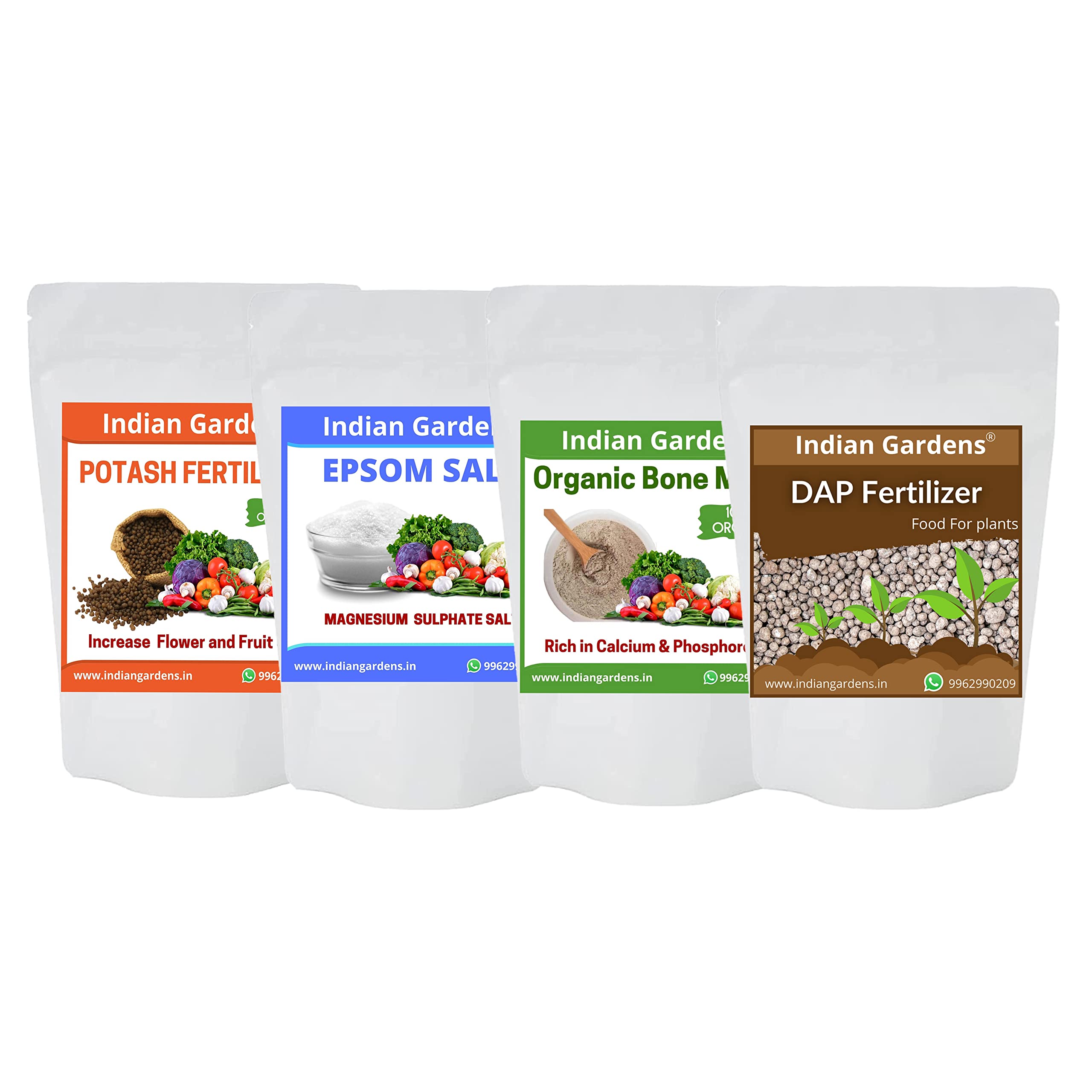 Indian Gardens Organic Dap, Organic Potash, Epsom Salt and Organic Bone Meal Fertilizer for plants - (1 KG Each) (B0BSS42B2D) Amazon Price History, Amazon Price Tracker