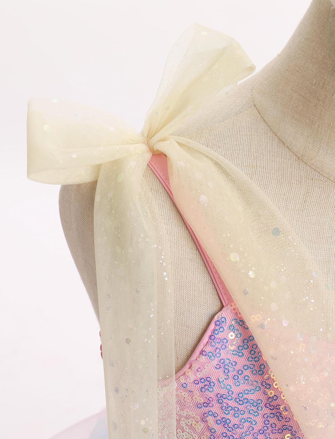 IDOPIP Toddler Baby Girl Sequin Butterfly Tutu Dress Summer Sleeveless Smocked Backless Princess Birthday Party Tulle Dresses - Image 5