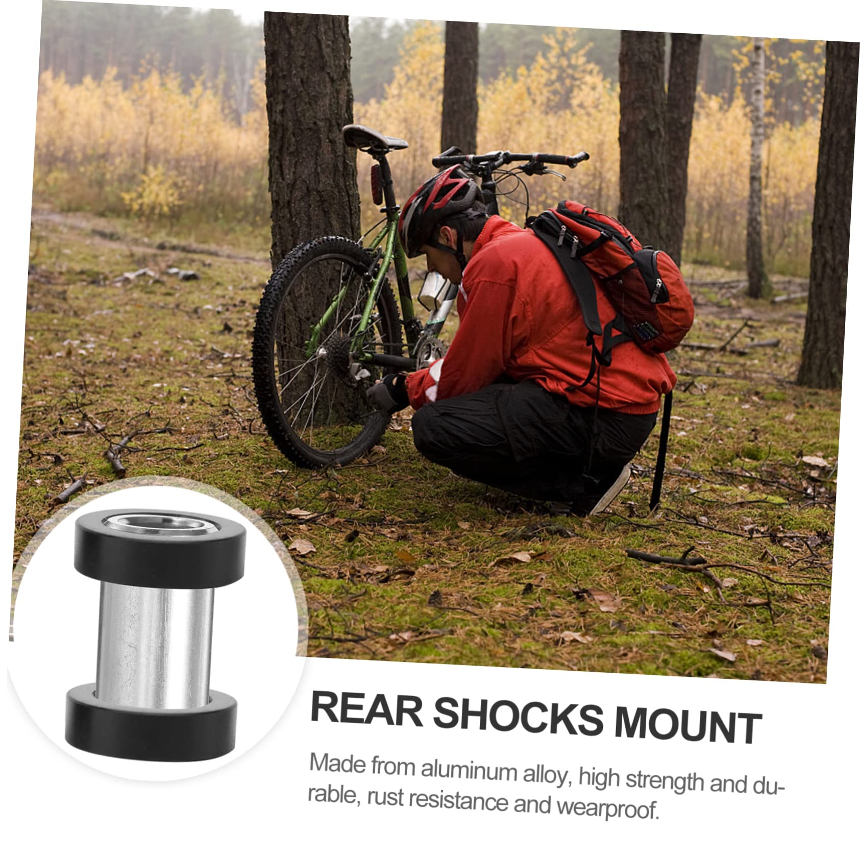 KICHOUSE Rear Shocks Adapter Bike Body Mount Bushing Kit Smooth Polished Surface