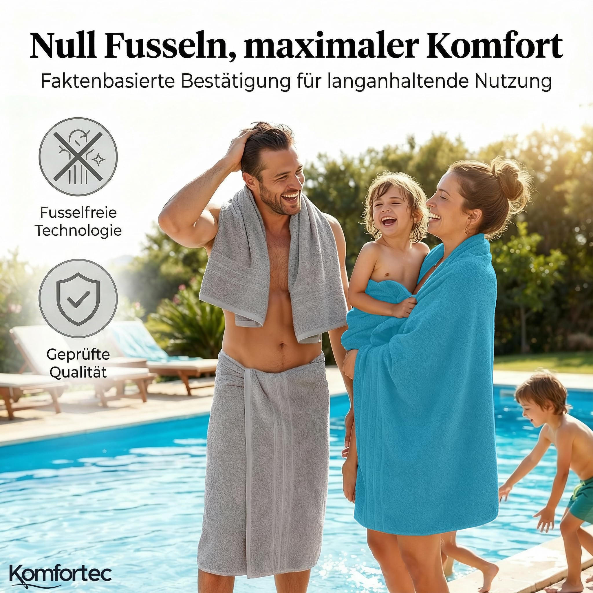 Komfortec 2er Saunahandtuch Set 80x200 cm – Bild 7