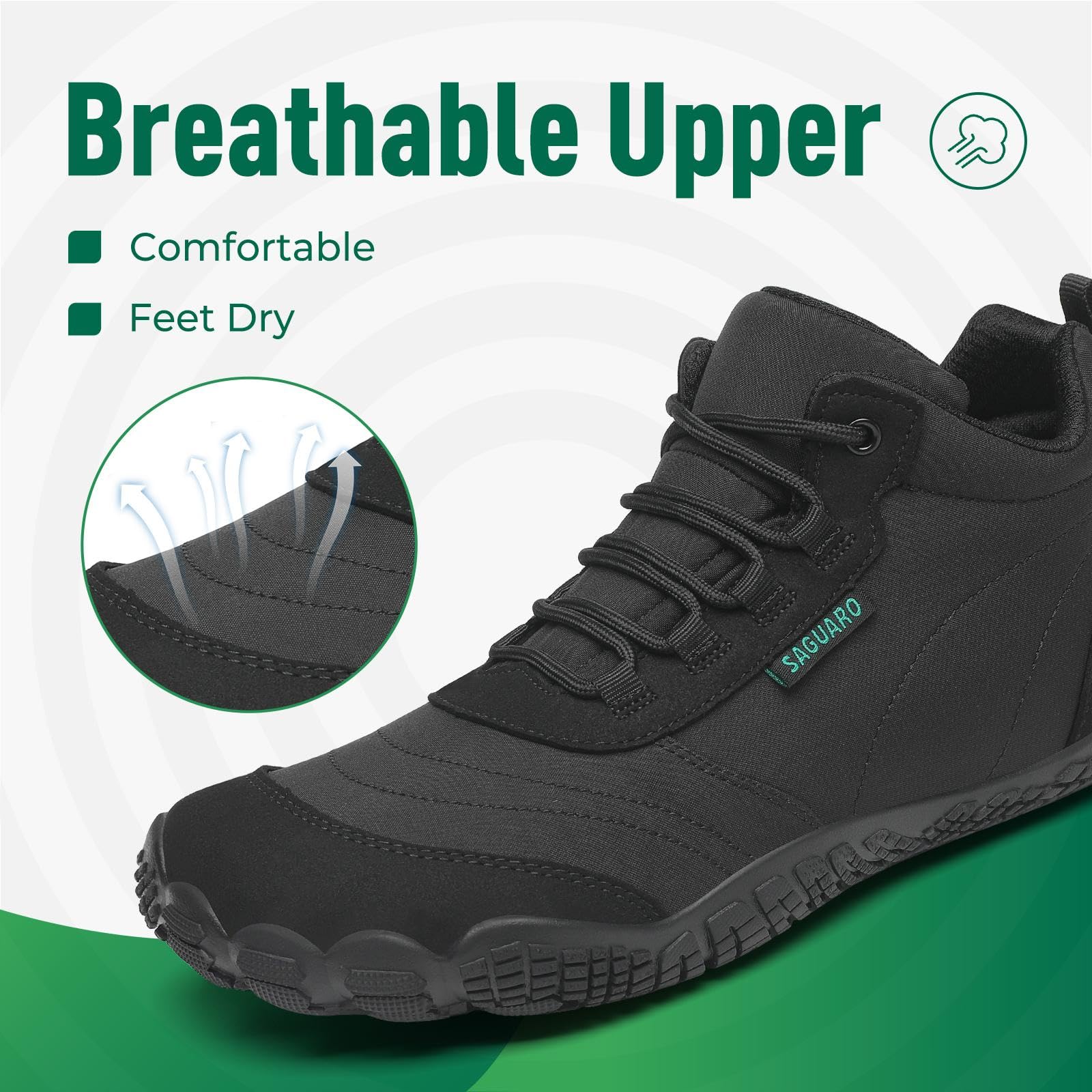 SAGUARO Barefoot Shoes Uomo Scarpe Barefoot Donna Scarpe Minimaliste Scarpette a Piedi Nudi Antiscivolo Scarpe Trail Running Traspiranti Scarpe Dita, EU Gr.36-48