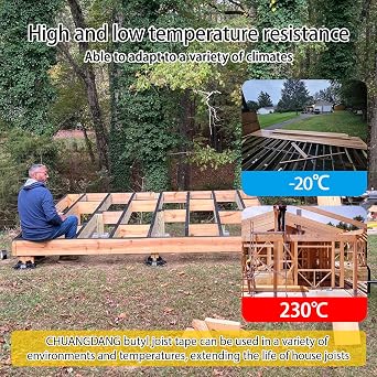 Black Joist Tape for Decking,2inx50ft,4-Pack,Joist Deck Butyl Tape for Joist, Roofs Beams,RV,Doors, and Fences,Waterproof Butyl Joist Tapes,Anti-Corrosion,Weather-Resistan