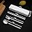 DEVICO Travel Utensils With Case, 18/8 Stainless Steel Camping Utensils, Reusable Portable Silverware Cutlery Set For Lunch Box, Include Fork Spoon Chopsticks