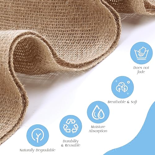 Miniatura 2 de butarfe Tela de Jardín de Arpillera de 40" x 30 Pies, Rollos de Envoltura Natural de Arpillera para Árboles, Barrera contra Malezas, Rollo de Tela