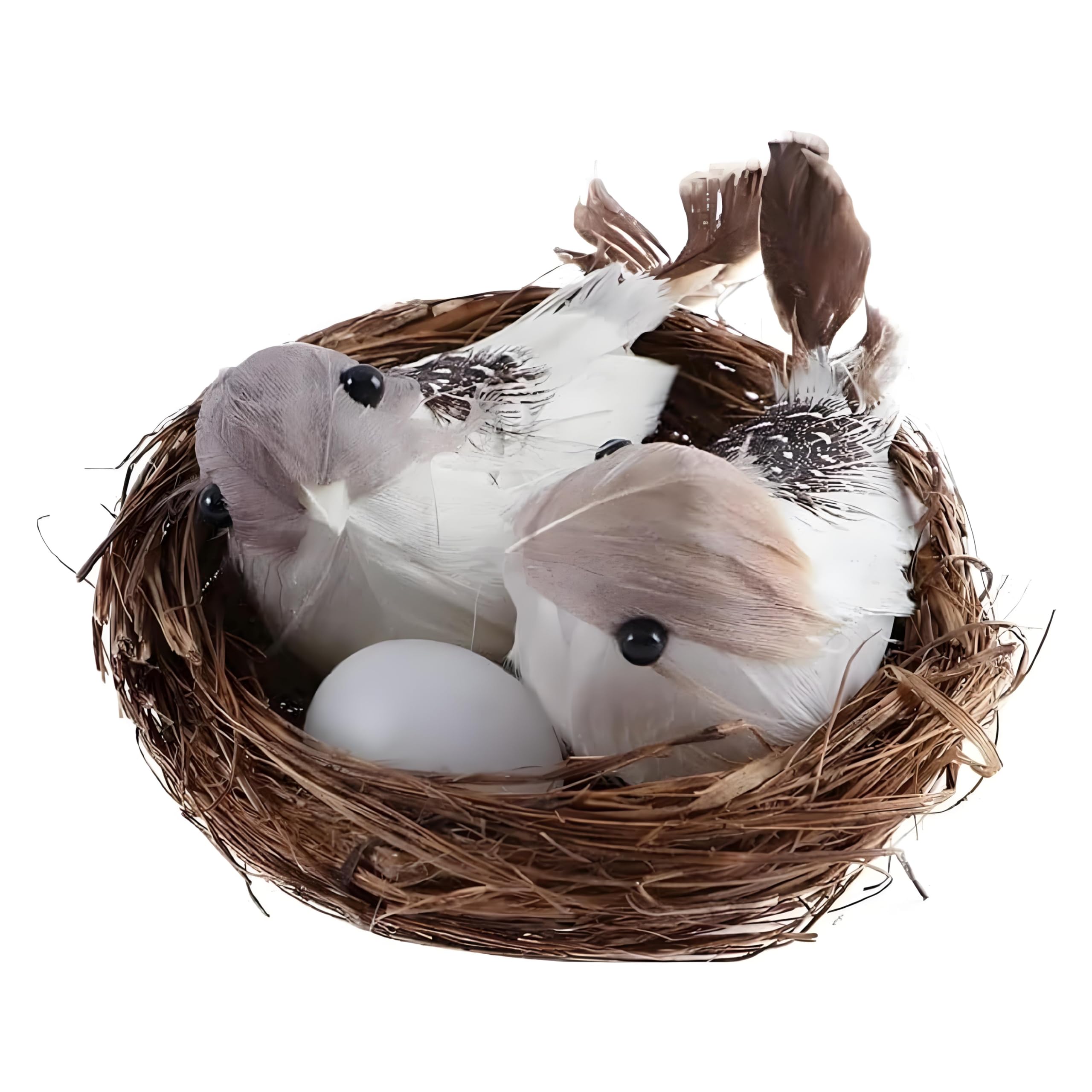 Artificial Bird Nest Decor Set with Birds and Eggs, DIY Craft Tree Decoration, Home Decor，for Easter and Wedding Display-image-30