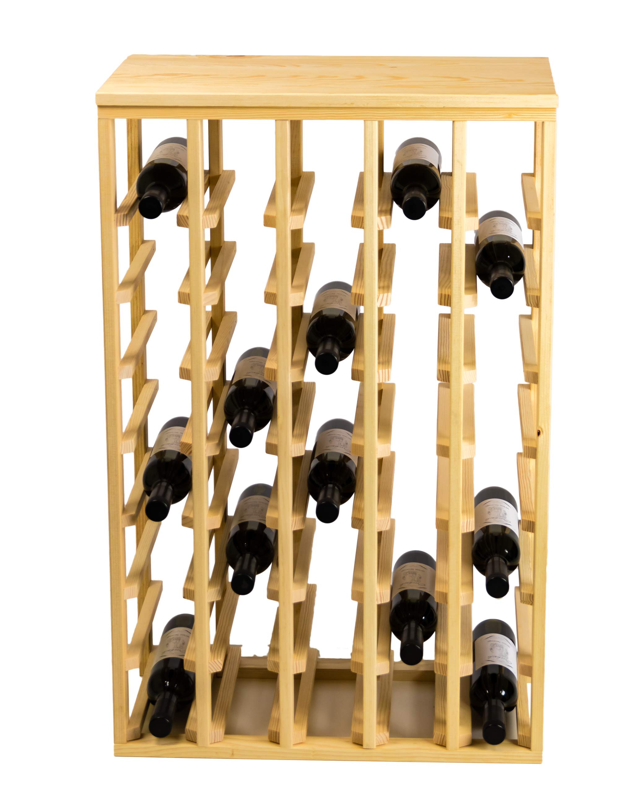 Creekside 40 Bottle Table Wine Rack (Pine) by Creekside - Exclusive 12 inch deep design conceals entire wine bottles. Hand-sanded to perfection!, Pine
