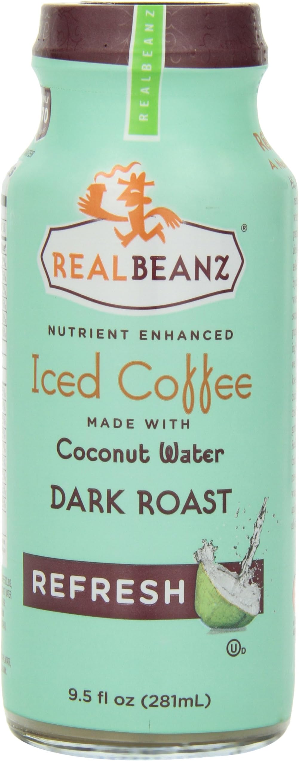 Real Beanz - Nutrient Enhanced Iced Coffee Dark Roast - 9.5 oz. (Pack of 12)