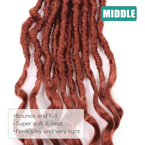 Miniatura 5 de Rastas sintéticas de cabello de ganchillo de 14 pulgadas, cabello rizado ondulado profundo, 8 paquetes de extensiones de cabello rizado para mujeres