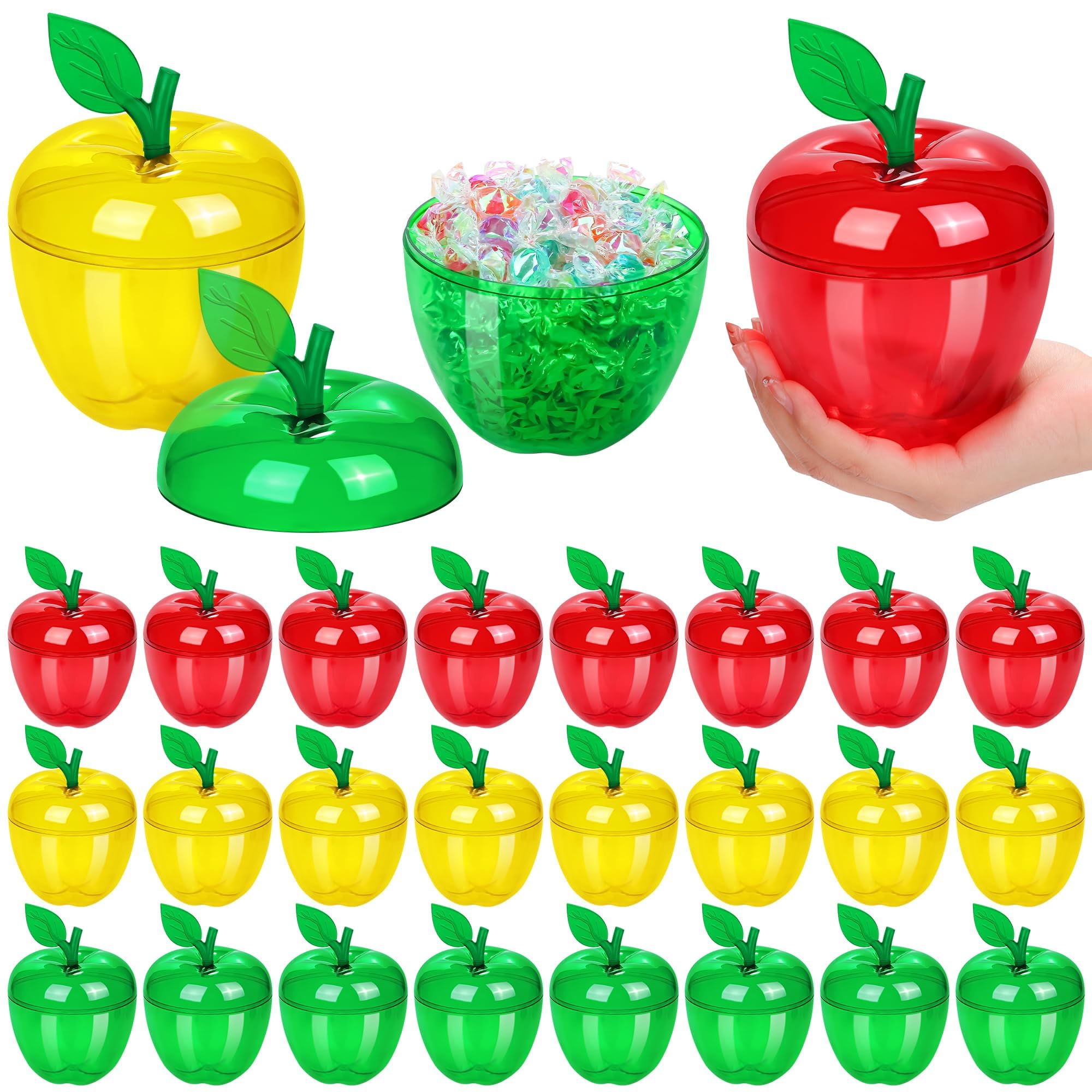 Aneco 24 Pack Apple Container Candy Jars