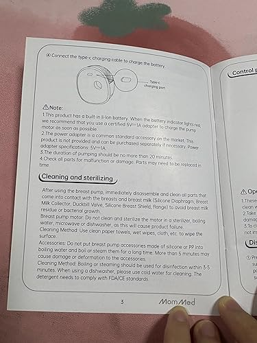 Miniatura 12 de MomMed Extractor de leche portátil (modelo S21) - Extractor de leche eléctrico doble manos libres, diseño a prueba de fugas, 3 modos (estimulación,