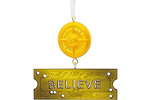 Hallmark Keepsake 2023 Believe Ticket and Compass Christmas Ornament