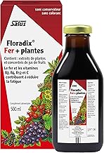 Salus Floradix Iron + Plants - Liquid Formula Rich in Iron - Enriched with Vitamin C for Better Absorption - 500ml