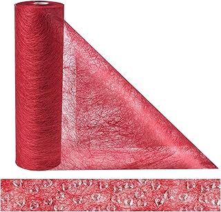 Anstore Camino de mesa de fieltro rojo, 23 cm x 30 m, reutilizable, decoración de mesa, cumpleaños, bodas, fiestas, bodas, decoración de boda, rollo versátil