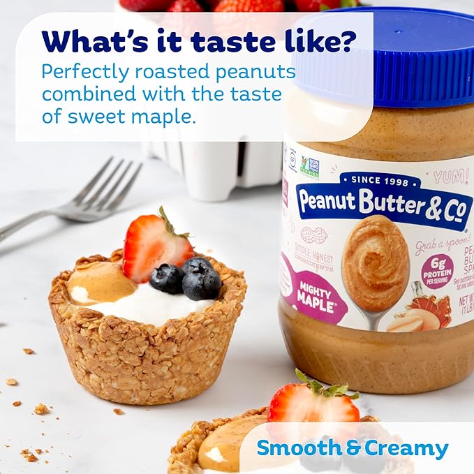 Mantequilla de Maní Peanut Butter & Co. Mighty Maple, 6g Proteína, Sin Gluten, Vegano, Pack de 6 miniatura 3