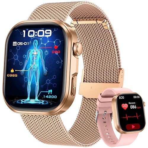 Relógio Inteligente Deportivo ECG para Mujer: 1.88'' Pantalla Smartwatch Llamadas Bluetooth 5.3, Mon