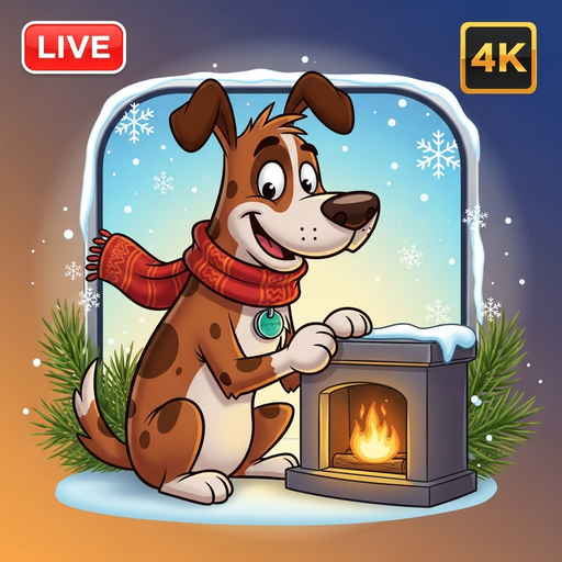 Scooby Doo Winter Fireplace: Snow Mystery Hearth 4K