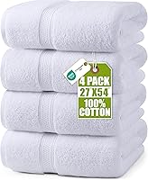 Vista 12 de Toallas de baño de algodón de lujo de 700 GSM (4 unidades, 27 x 54 pulgadas) por Utopia, Beige