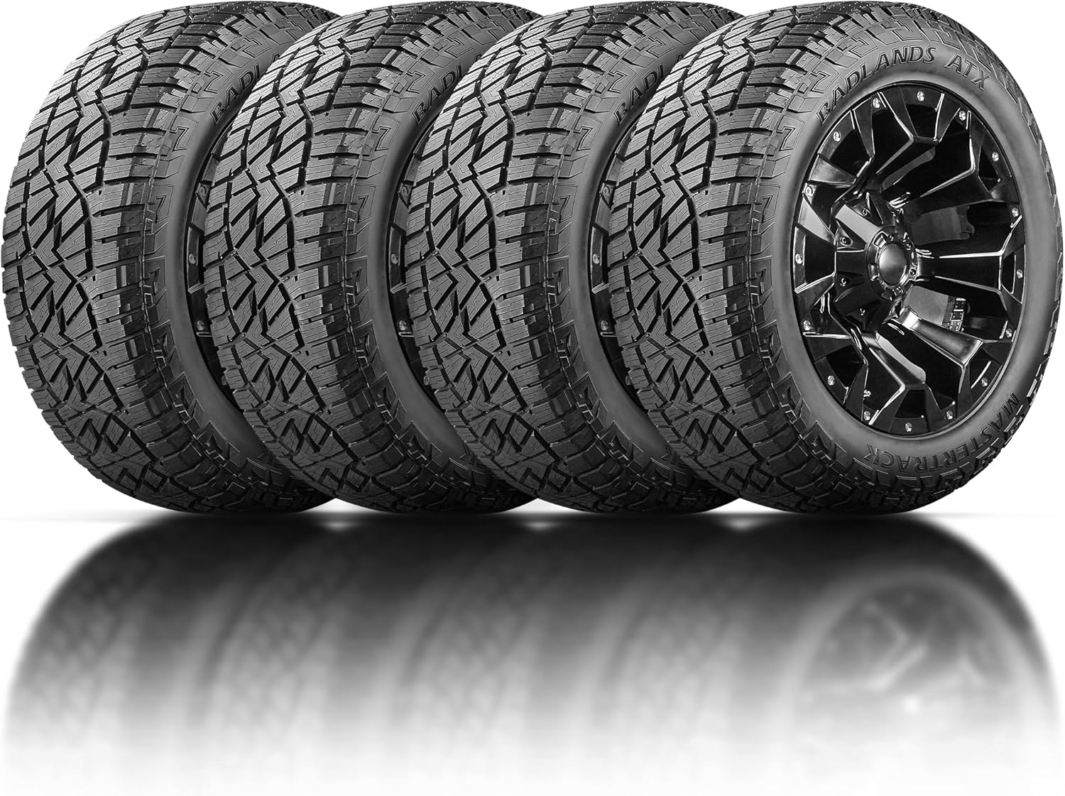 Set of 4 (FOUR) Mastertrack BADLANDS ATX 225/60R18 100H All-Season All-Terrain SUV Tire 225/60/18-Includes Road Hazard