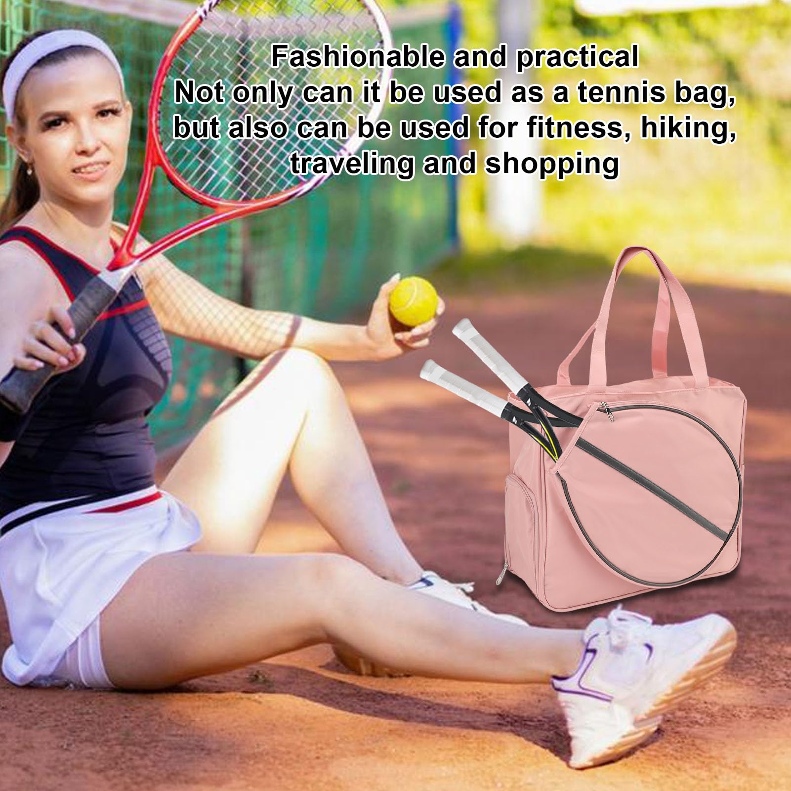 Borsa da tennis per uomo donna Borsa sportiva in nylon resistente agli spruzzi d'acqua Borsa a tracolla per racchetta da tennis per palestra all'aperto