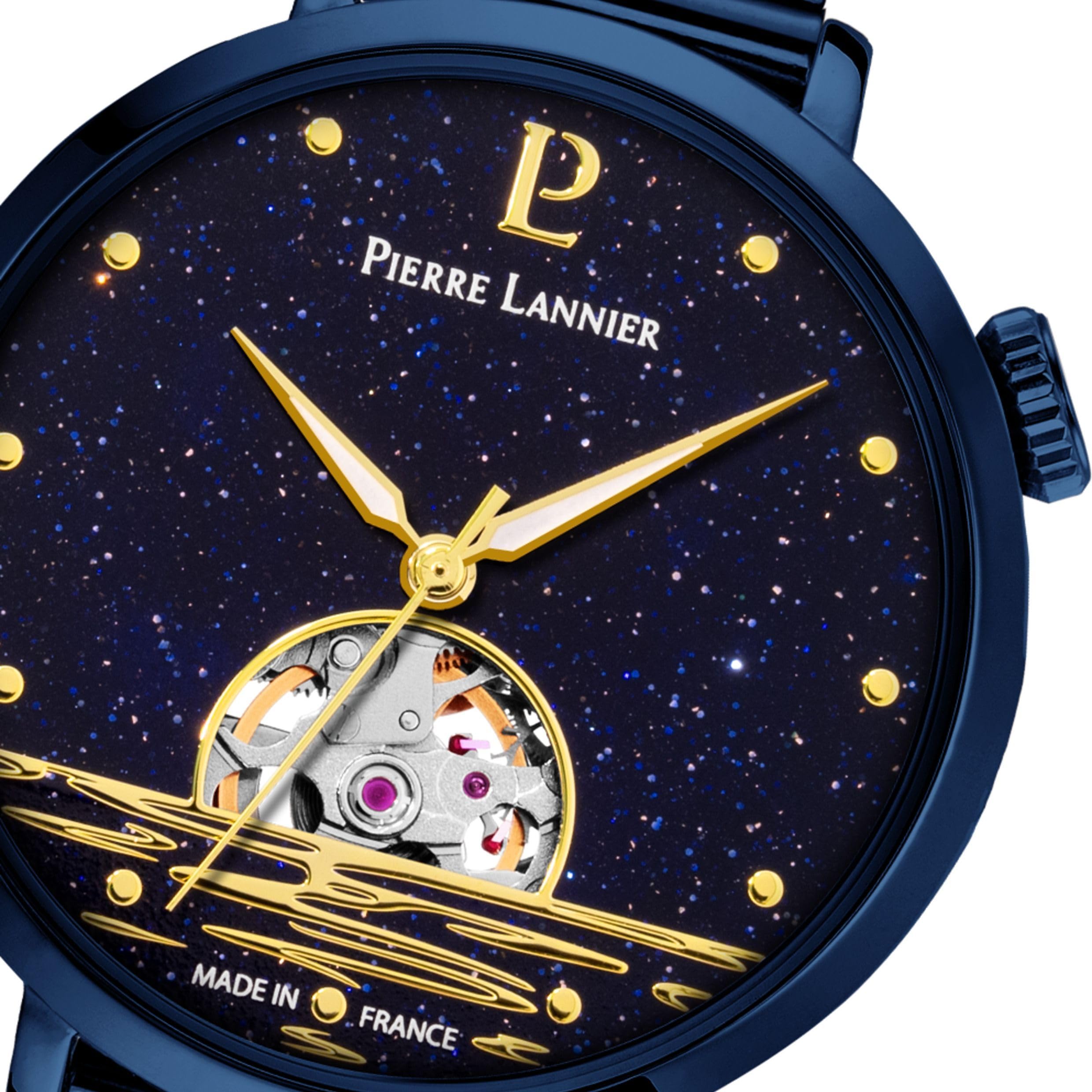 Pierre Lannier - Armbanduhr Automatic Australe - Automatic Uhrwerk - Gehäusedicke: 12.55 mm - Gehäusebreite: 35 mm - Edelstahl - 3 ATM