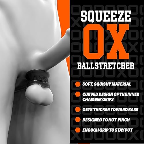 Miniatura 4 de OXBALLS Estirador de bolas para apretar, anillo grueso y flexible de Blubbery que convierte tus nueces en perchas bajas y pesadas, saco de goteo