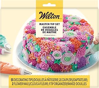 Wilton Master Cake Decorating Piping Tips Variety Set, Stainless Steel C...