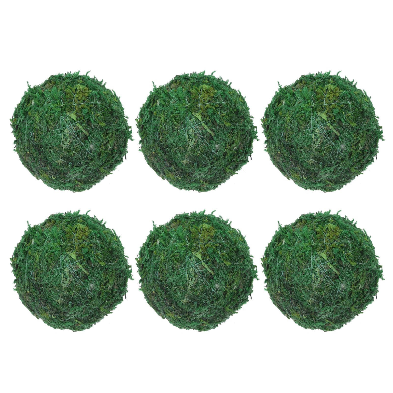 MECCANIXITY 6 Pcs Moss Balls 2.4 Inch Green Decorative Moss Balls for Centerpiece Bowls Vase Fillers Home Decor