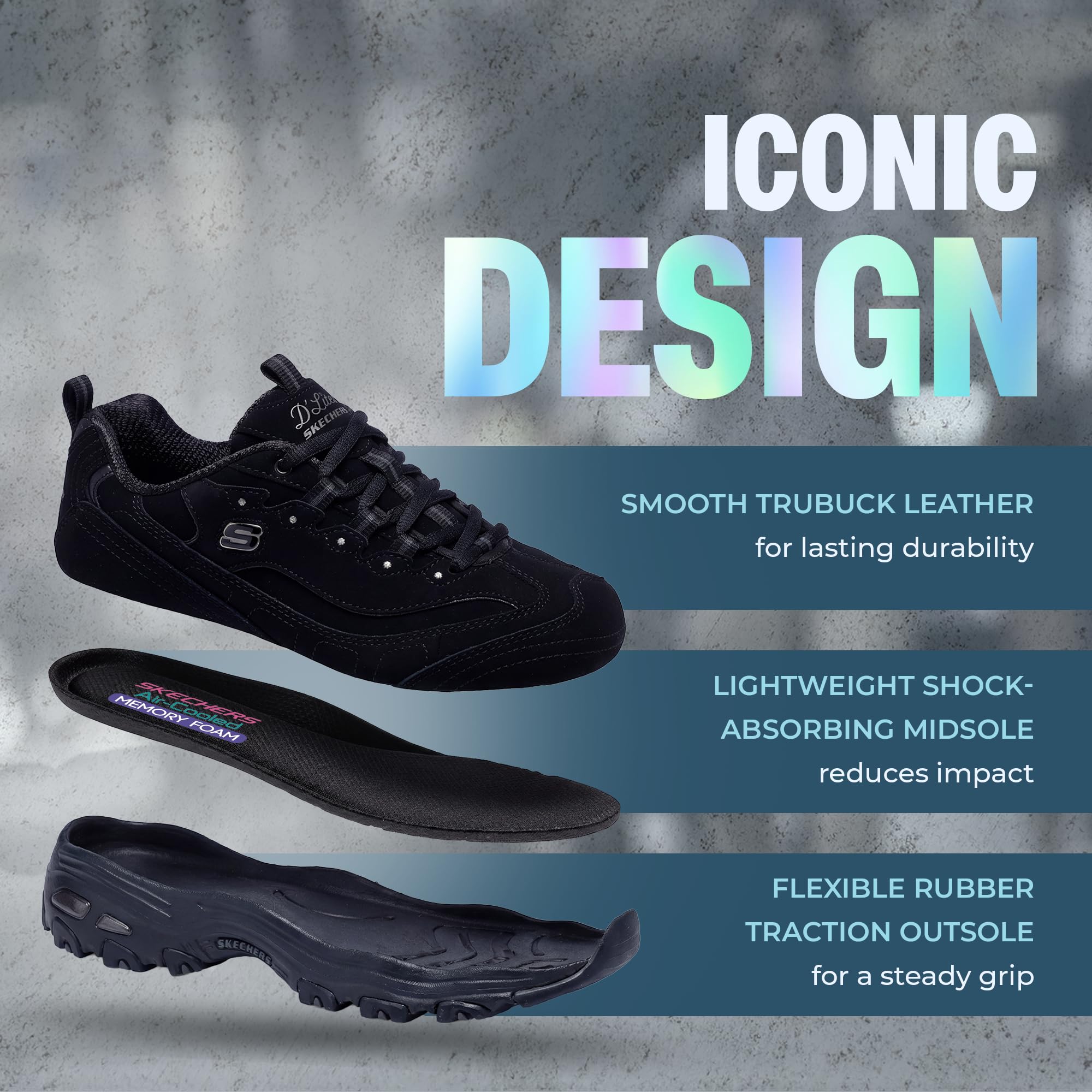 Skechers D'Lites Me Time (11936), Zapatillas de Deporte para Mujer