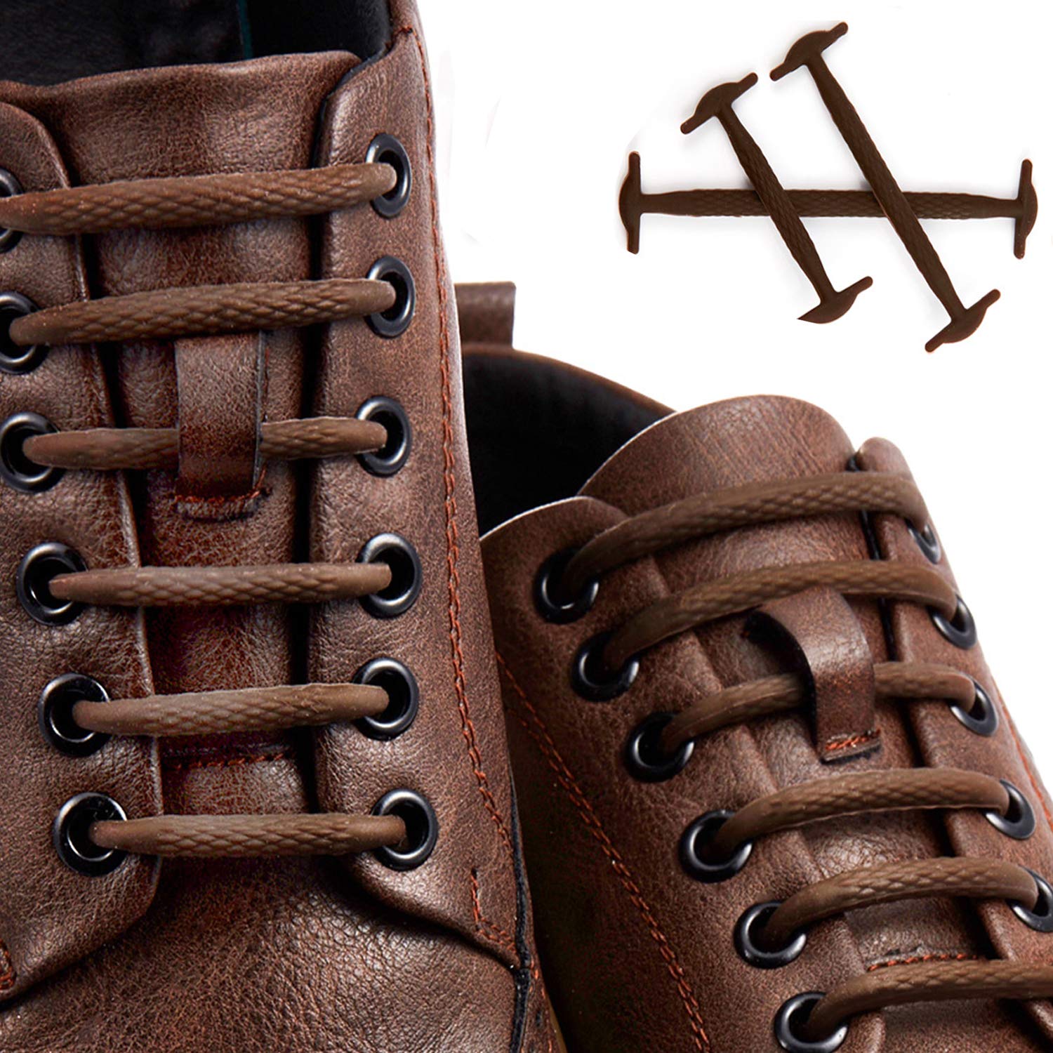 No Tie Shoelaces Elastic Silicone Tieless Round for Stretch Sneakers Shoe Strings Laceless Adults Kids Bungee Rubber