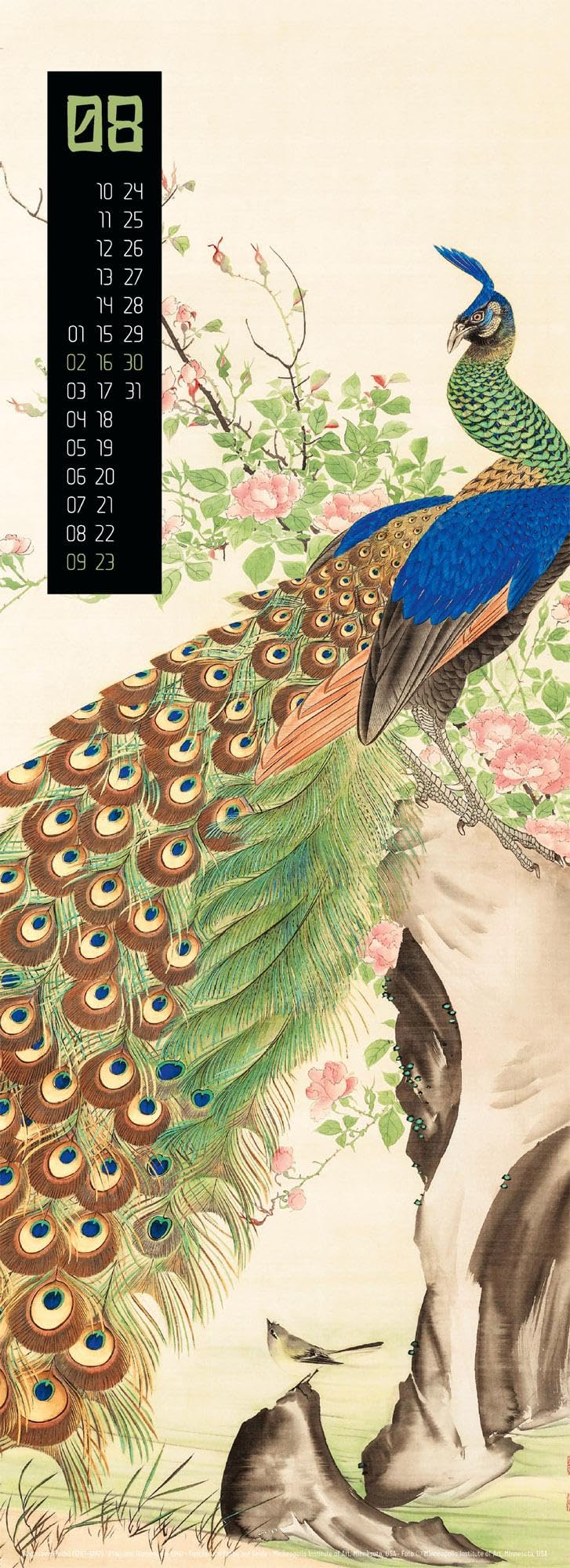 Art of Asia Kalender 2026 | Stilvoller Asien-Kalender im schlanken Hochformat (24x66 cm) | Japanische Farb-Holzschnitte | Ukiyo-e
