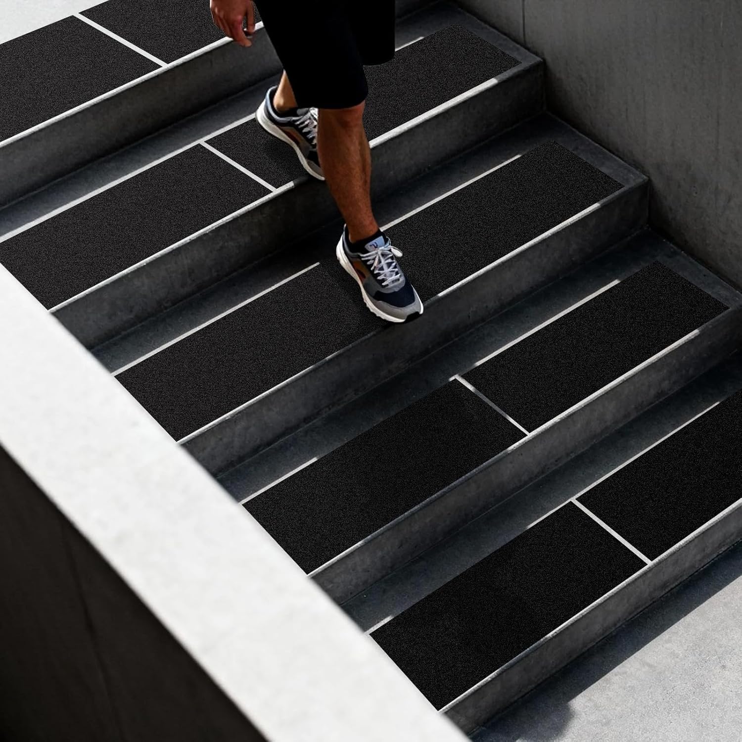 Heavy Duty Anti Slip Traction Tape 6" x 20 FT Black, Waterproof Abrasive Grip Tape, Non Skid Safety Tape for Stairs Garage Workshop Floor, Also for Skateboard - Image 2