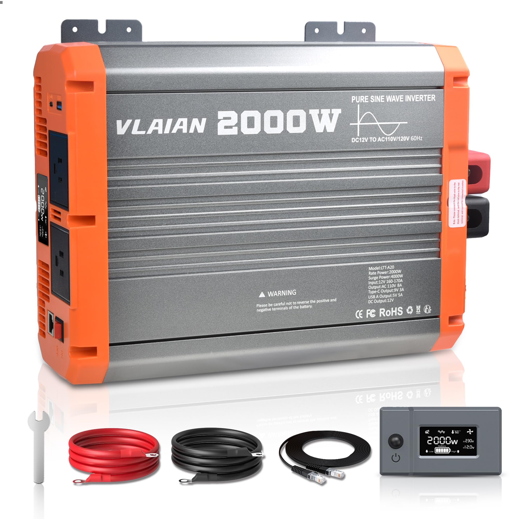 Photo 1 of VLAIAN 2000W Pure Sine Wave Inverter