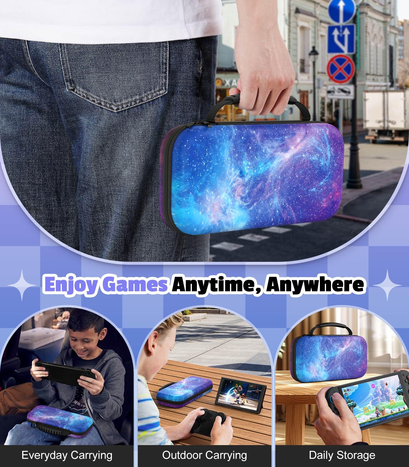 MoKo Funda para Nintendo Switch 2 2025, Funda Protectora Rígida Portátil de Viaje con para 10 Cartuchos, Estuche de Transporte para Consola Nintendo Switch 2 y Accesorios — view 8