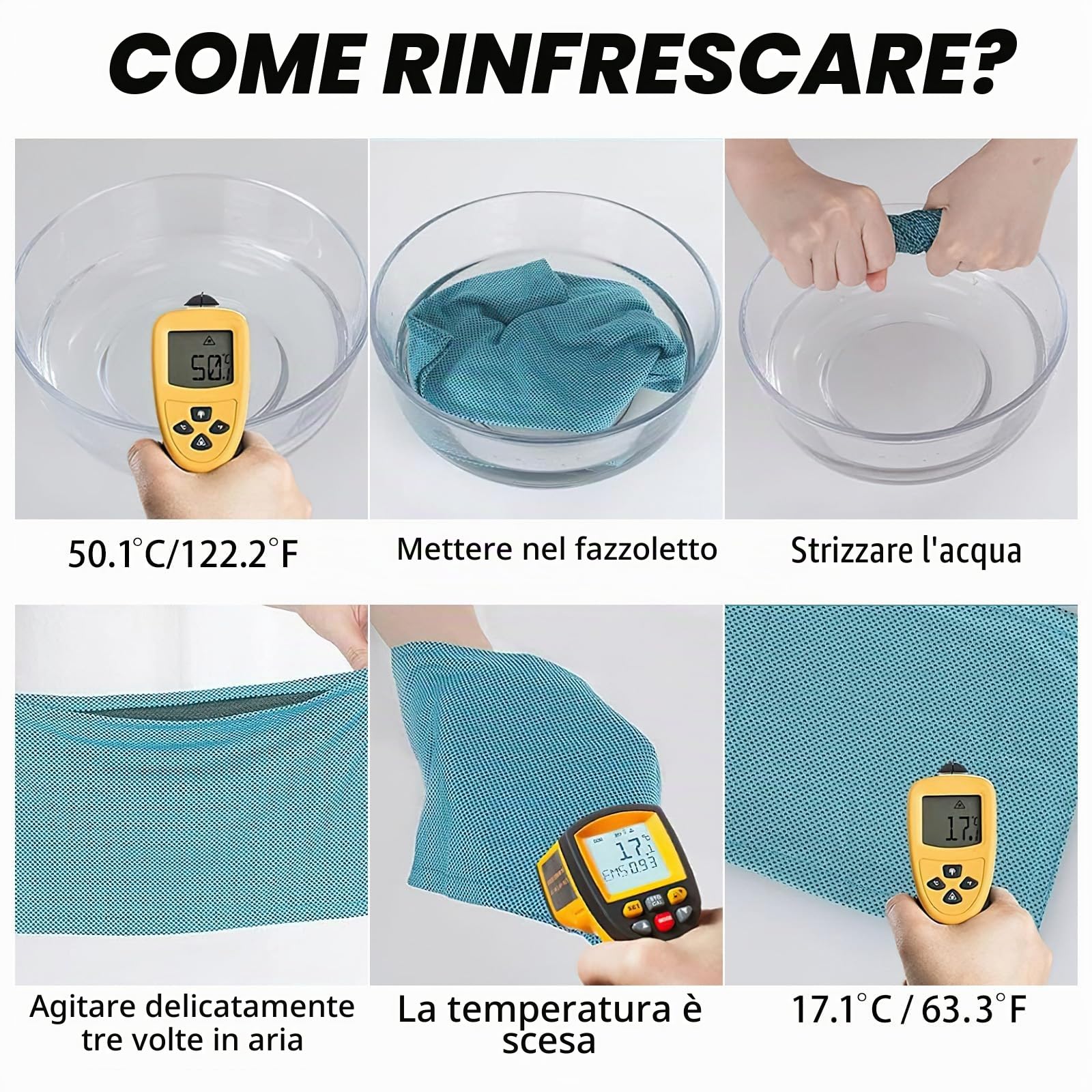 Bandana Rinfrescante per Cani,Collare Rinfrescante per Cani, Sciarpa per il Ghiaccio per Cani, Traspirante Bandana Rinfrescante Istantanea per Cani, per Cani Animali Domestici in Estate (Blu/L)