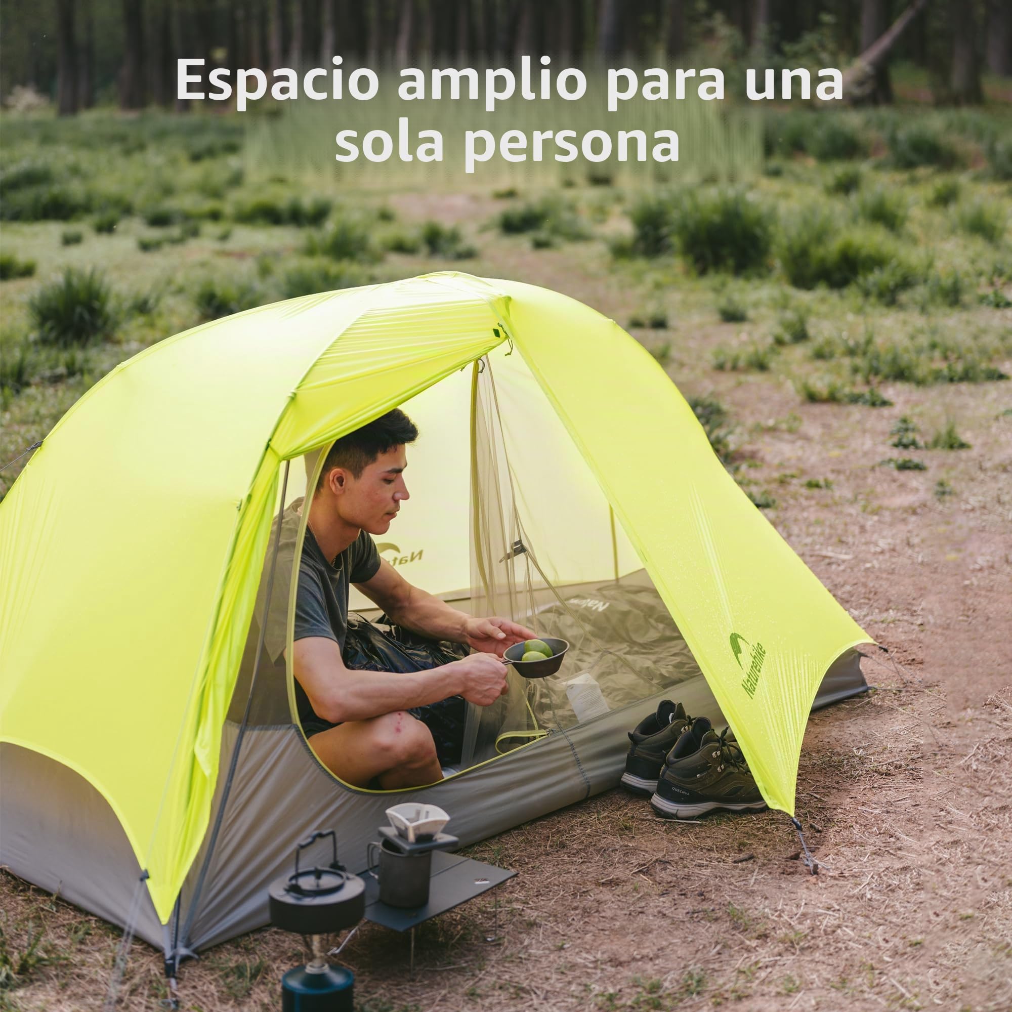 Naturehike Star Trails EXT Tienda de campaña ultraligera para 1 persona, tienda de campaña impermeable para exteriores, para aventuras, diseño compacto con capacidad para coche