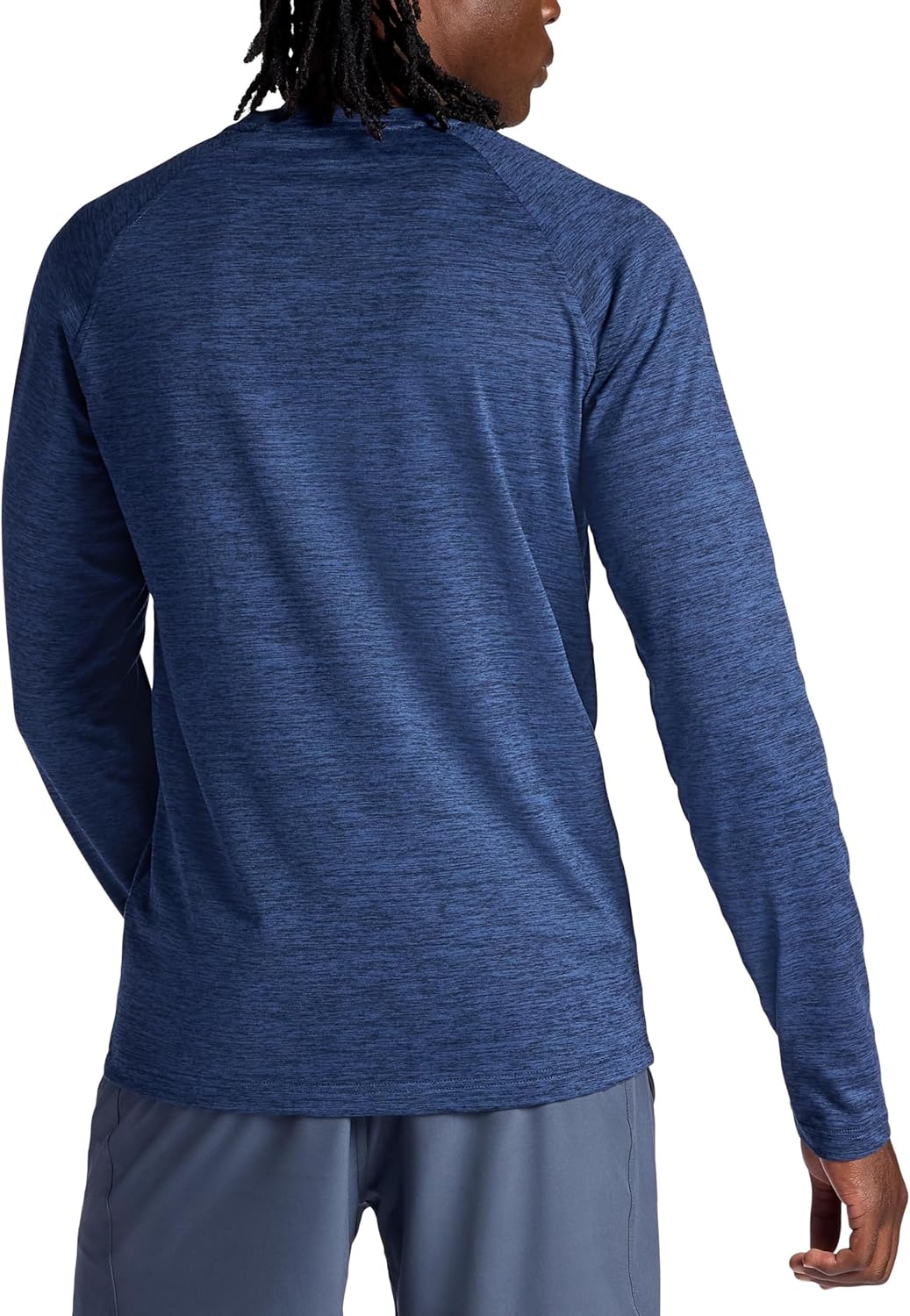 Gaiam Mens Power Long Sleeve Crewneck Top, Standard Fit, Stretch Heavyweight Fleece Material - Image 2