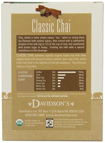 Miniatura 2 de Davidson's Tea - Juego de 12 bolsitas de té de Chai, 8 unidades