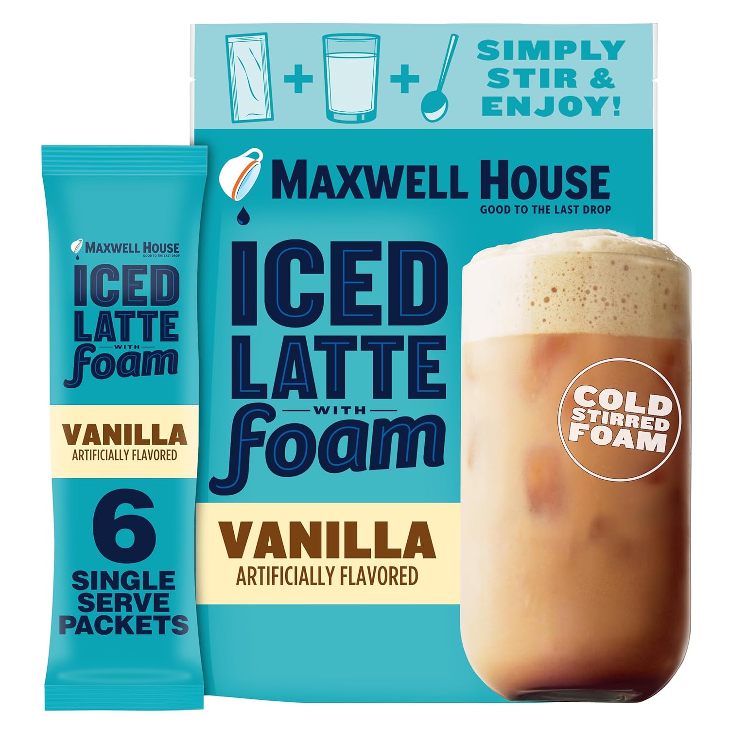 Maxwell House Vanilla Iced Latte Single Serve Instant