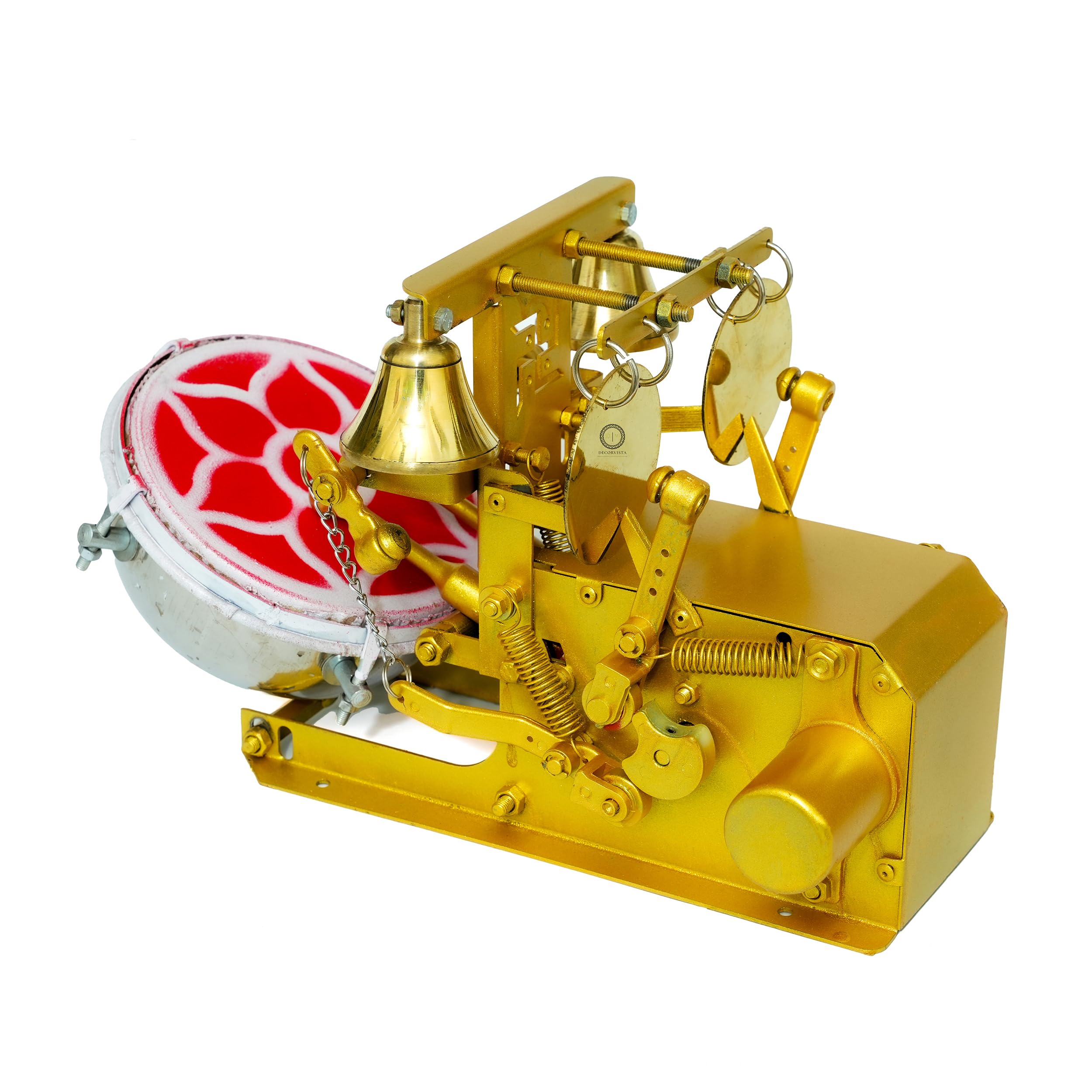 Fully Automatic Electric Mini Aarti Machine with Nagara, 2 Bells & Jalar for Home Temple, Satsang and Pooja Room | Hands-Free Continuous Aarti Device (Basic Aarti)-image-12