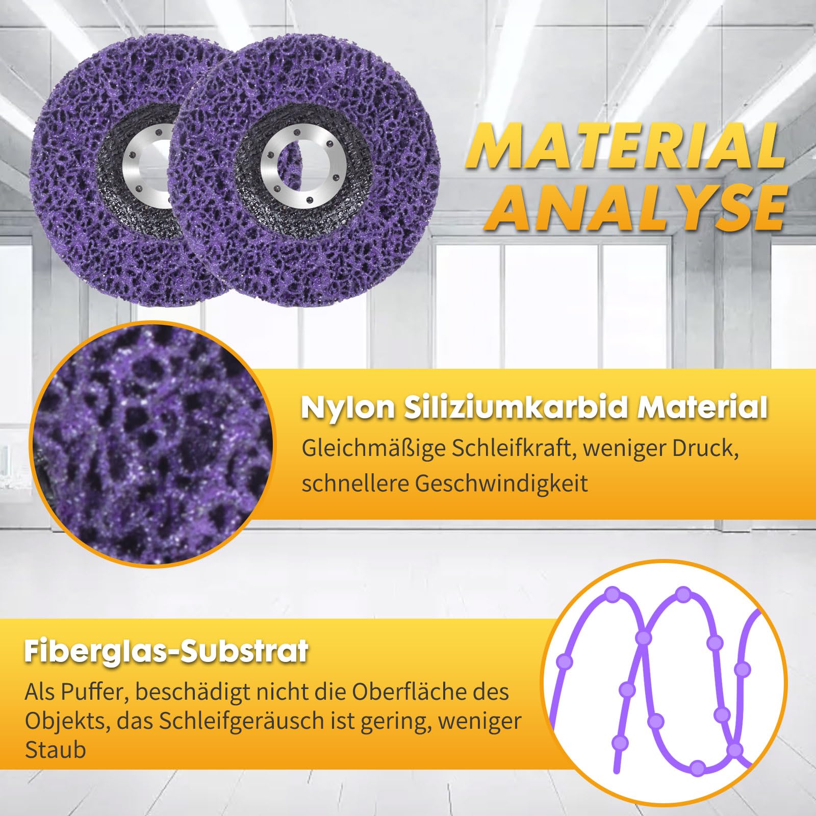 5er-Pack 115 Mm CSD-Nylonschleifscheiben – Für Winkelschleifer, Ideal Zum Entfernen Von Farbe, Rost & Schweißnähten