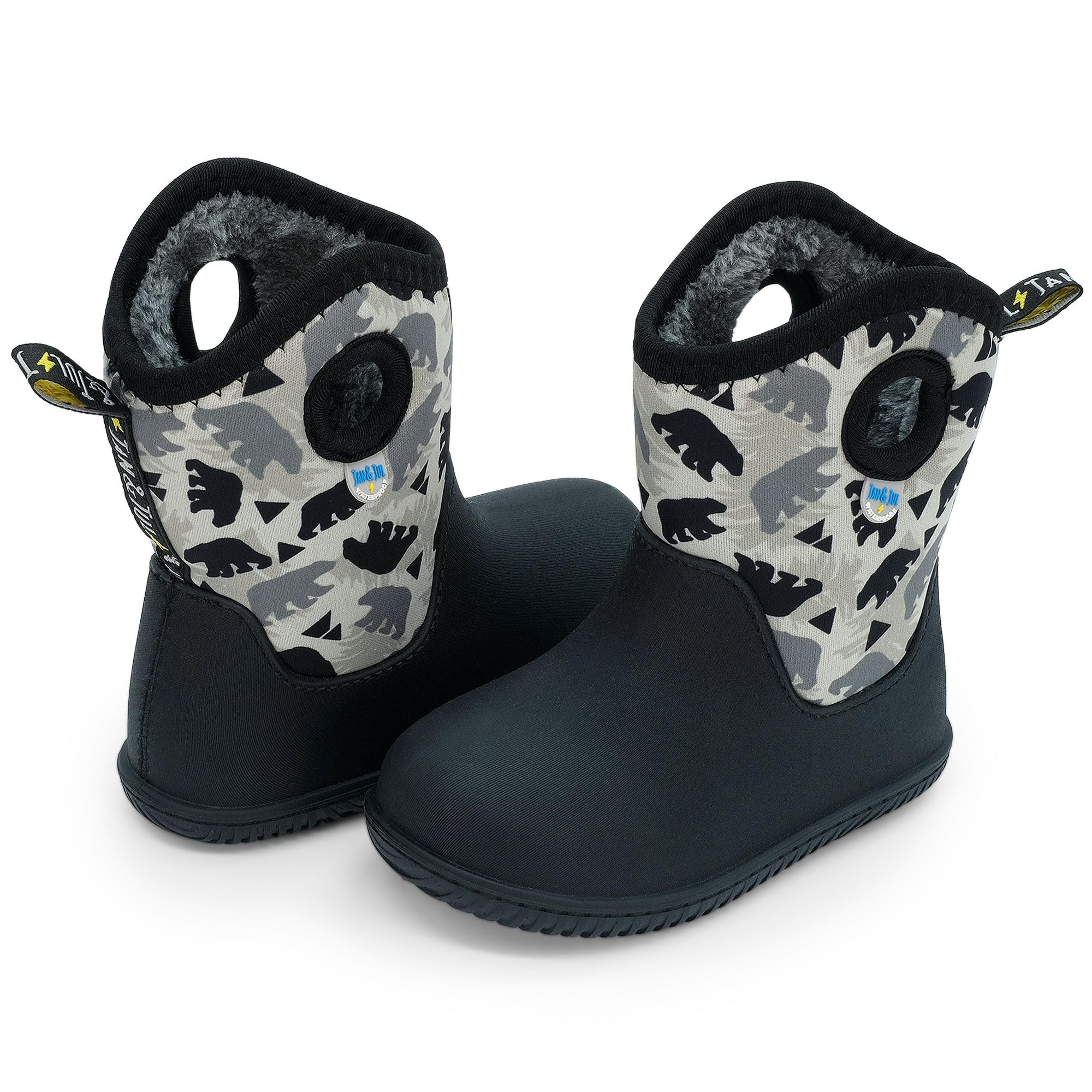 Jan & Jul Wasserdichte isolierte Winterstiefel für Jungen (Bärenjunges, EU Größe 29)