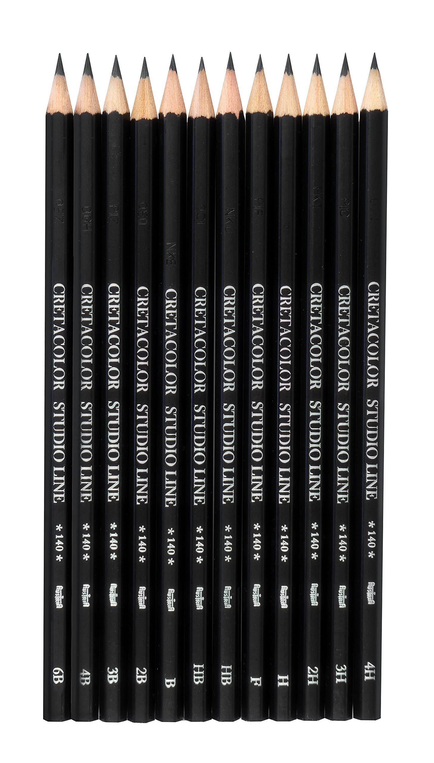Cretacolor Artists Studio Line Graphite Pencil Set of 12, black, CH140 12 3